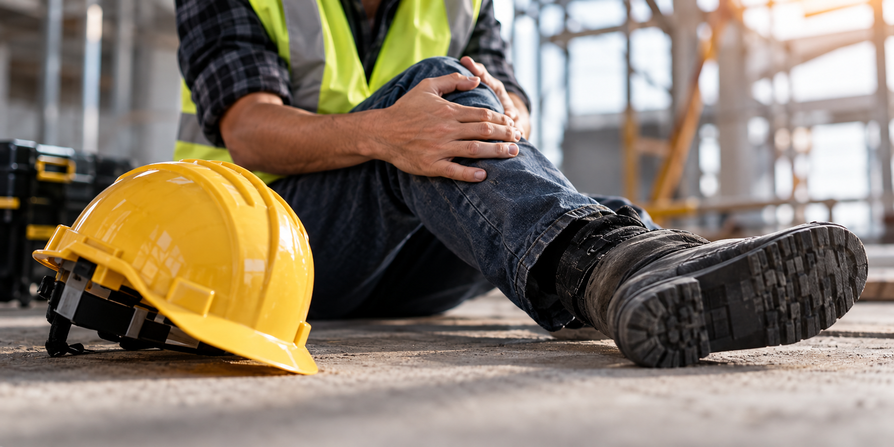 Worker injured on a construction site representing a COIDA workers compensation claim in South Africa